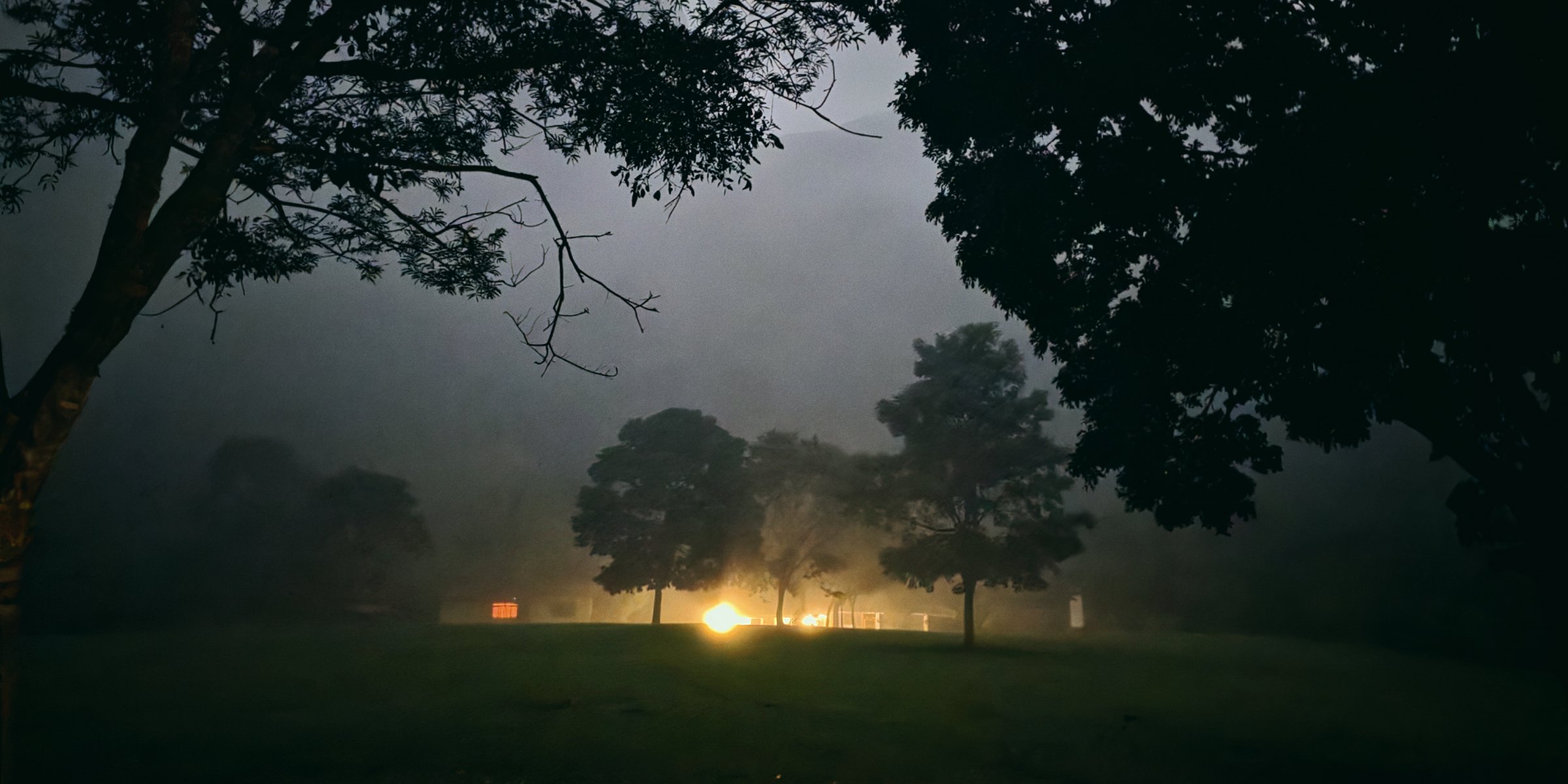 Night over the retreat grounds